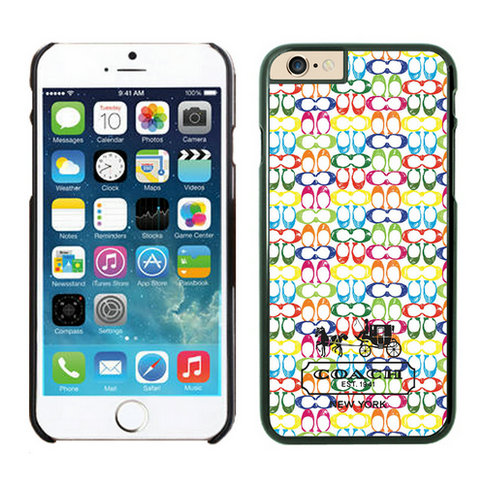 Coach In Confetti Signature Multicolor iPhone 6 Cases FBB | Women - Click Image to Close